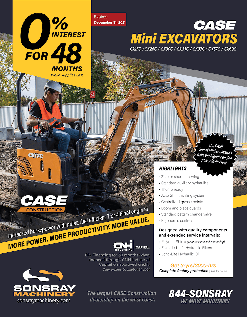 discount case mini excavator